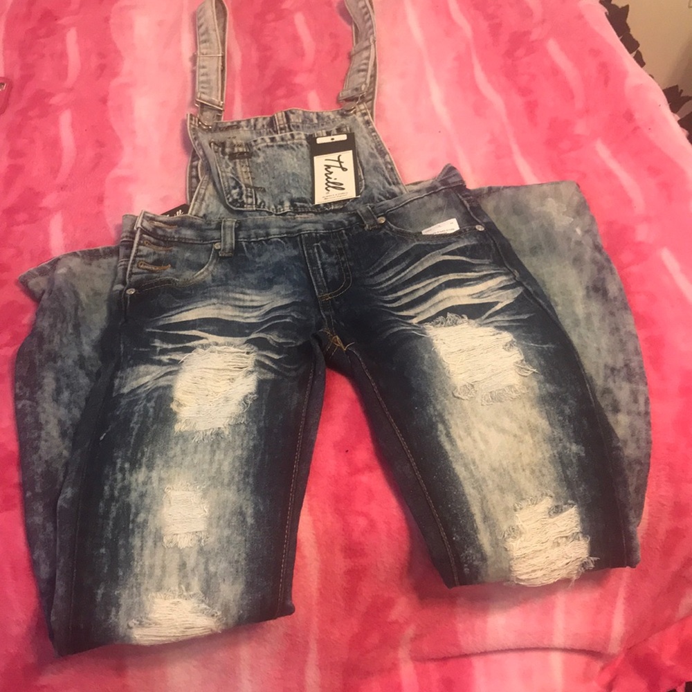 Girls denim overalls - never worn with tag
